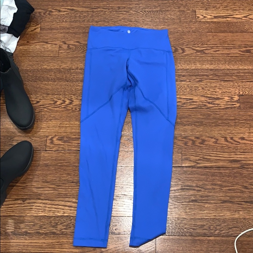Bright blue leggings